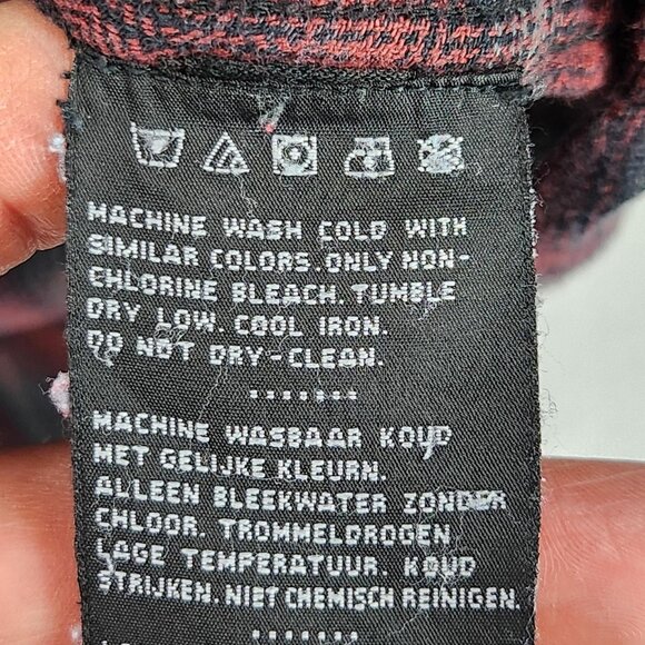 Harley Davidson Shirt Mens 3XL Red Gray Plaid Flannel Button Up Embroidered - Picture 9 of 11